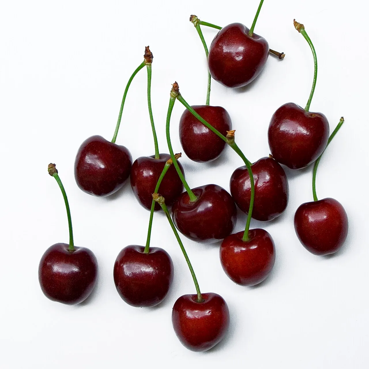 Ripe red sweet cherries